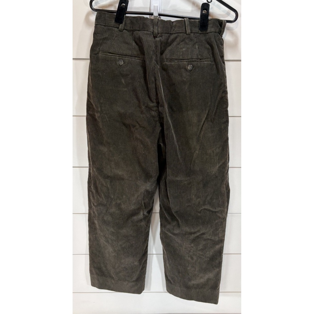 VTG Lands' End Corduroy Pants 30 Regular Men's (Cropped? READ) Olive Green Pants - Picture 2 of 10